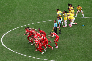 Eliminación por la vía penales de la Selección Colombia